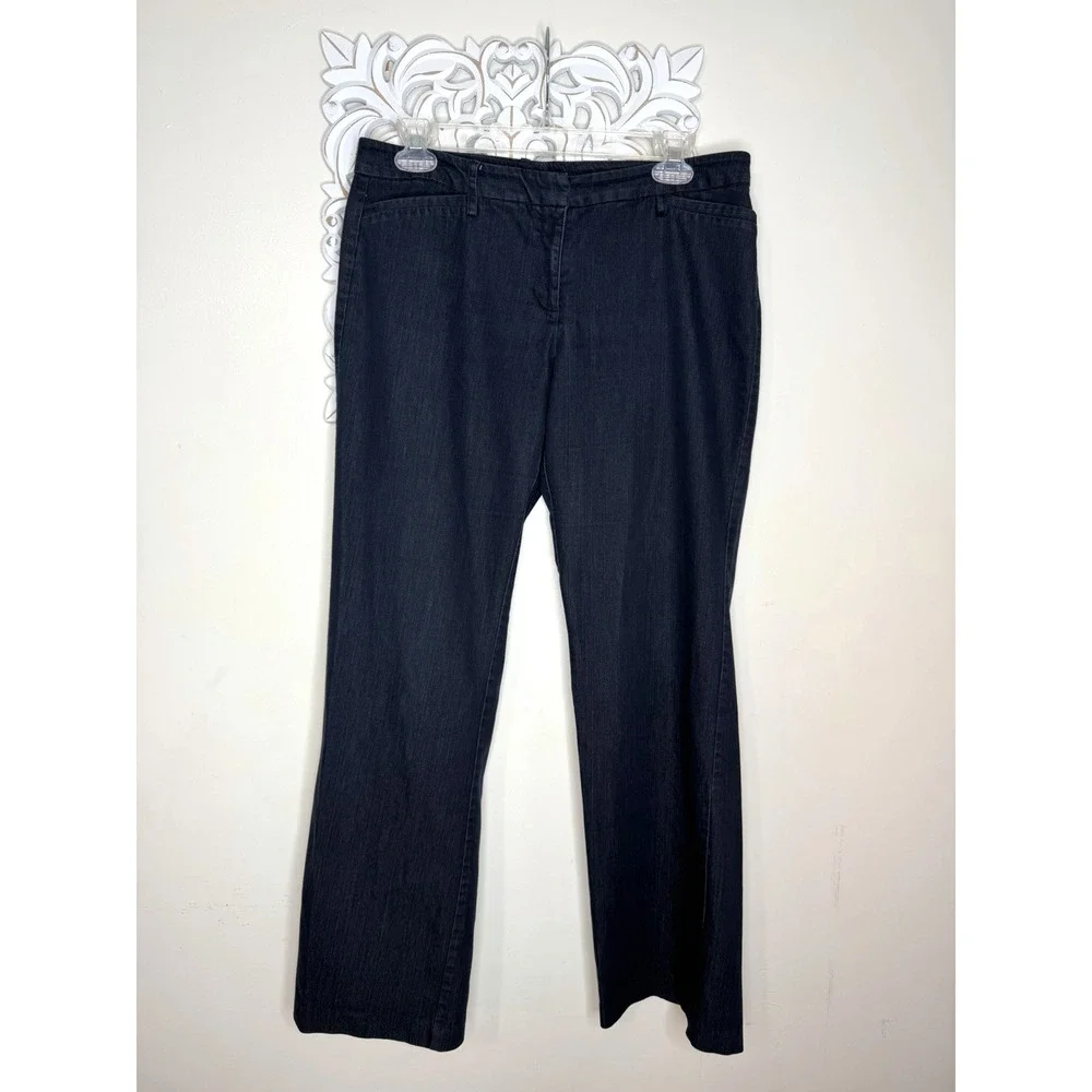 New York & Company Stretch Trouser Jeans Women's 8 Average Dark Wash Bootcut